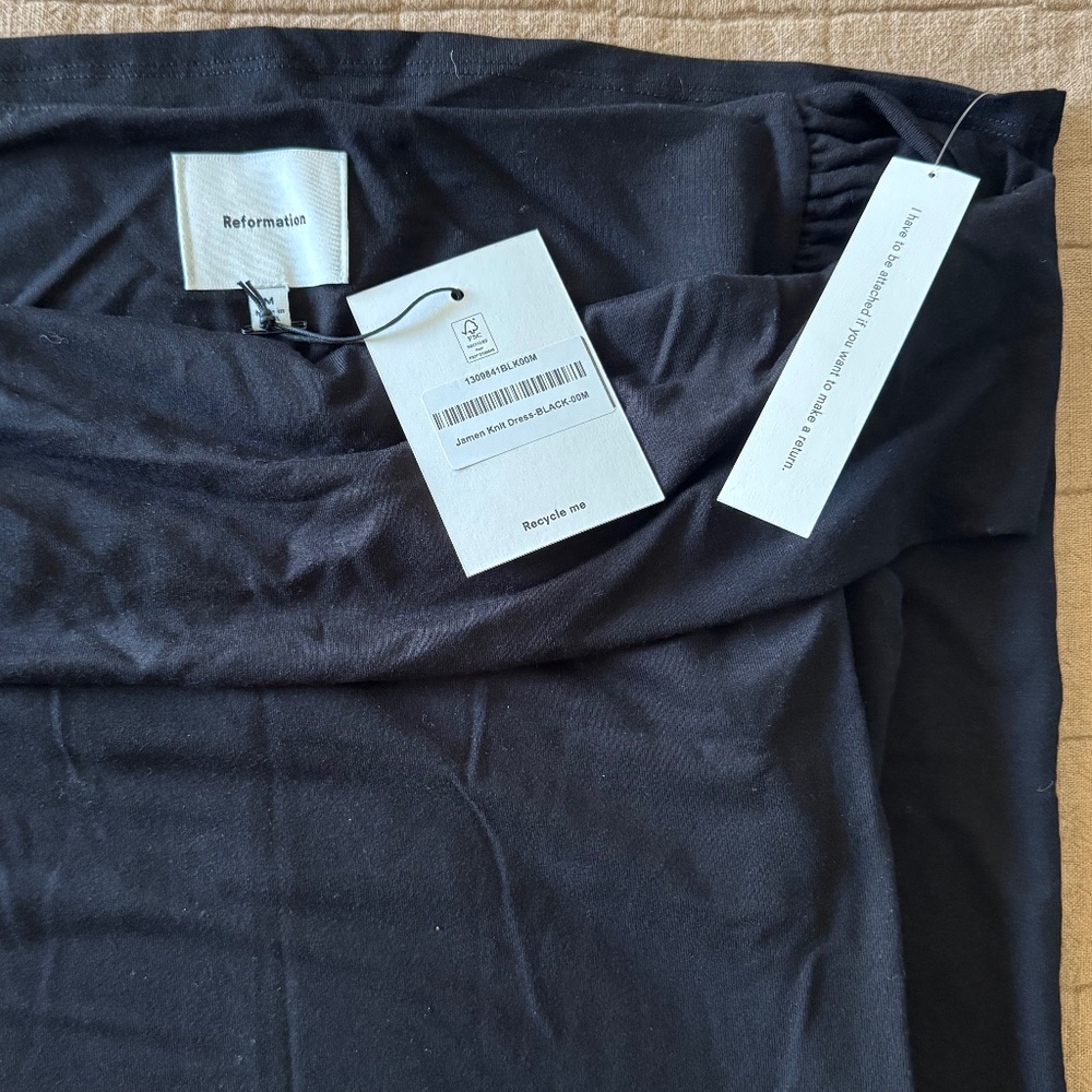 New With Tags (NWT) Black Reformation Midi Dress - Picture 3 of 3